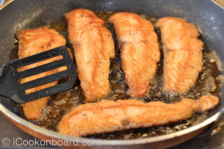 Do not over cook! You will lose the rich juice inside the salmon fillet and it will end up dry.